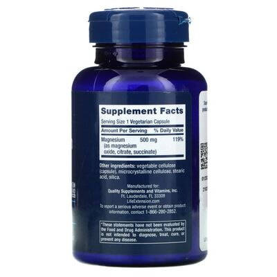 Life Extension Magnesium Caps 500 mg 100 vcaps (,  1)
