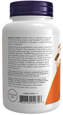 NOW Papaya Enzymes 180 lozenges (,  3)
