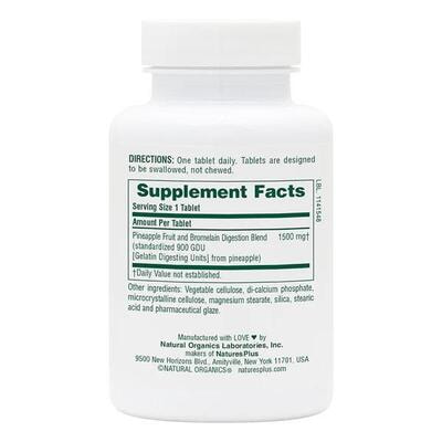 Natures Plus Ultra Bromelain 1500 mg 60 Tablets (,  2)