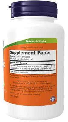 NOW GARLIC OIL 1500mg 250 sgels (,  2)