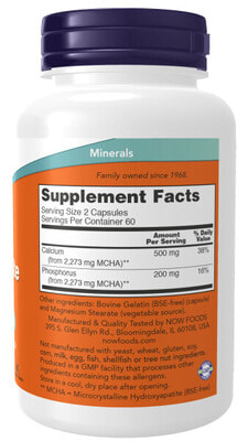 NOW Calcium Hydroxyapatite Caps 120 caps (,  1)