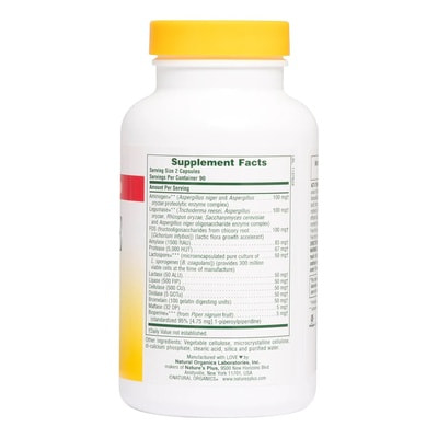 Natures Plus Acti-Zyme Plant Enzymes, Probiotics & Bioperine 180 vcaps (,  1)
