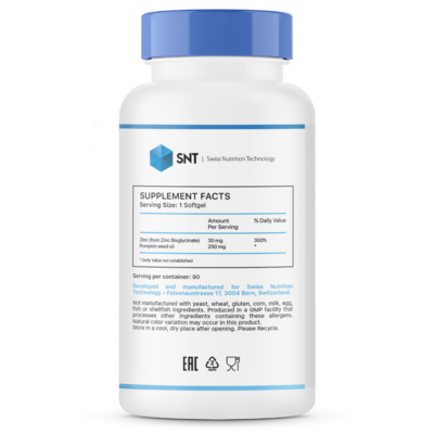SNT Zinc Chelate 25 mg 90 softgels (,  1)