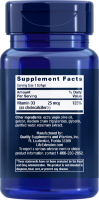 Life Extension Vitamin D3 1000 IU 90 softgels (,  1)