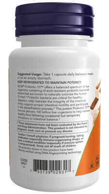 NOW Probiotic-10 100 Billion 30 vcaps (,  3)