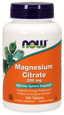 NOW Magnesium Citrate 200 mg 100 tabs