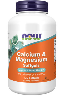NOW Calcium & Magnesium + vit D 120 softgels