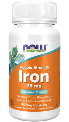 NOW Iron 36mg Ferrochel 90 caps