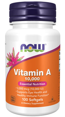 NOW Vitamin A 10000 100 softgels ()