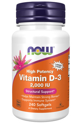 NOW Vitamin D3 2000 iu 240 softgels