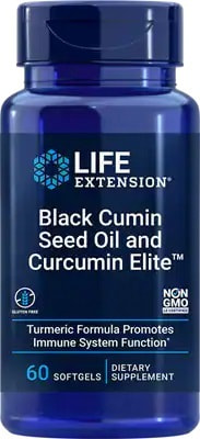 Life Extension Black Cumin Seed Oil and Curcumin Elite 60 sgels