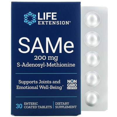 Life Extension SAMe 200 mg, 30 enteric-coated veg tabs ()