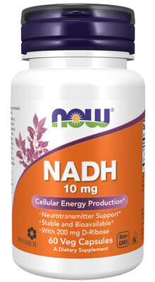NOW NADH 10MG WITH 200MG RIBOSE 60 VCAPS