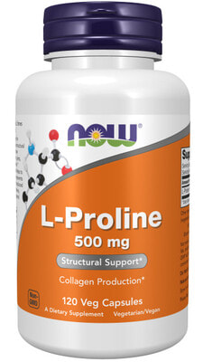 NOW L-Proline 500 mg, 120 VCAP