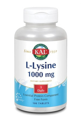 KAL L-Lysine 1000 mg 100 tab