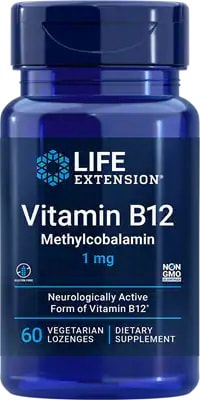 Life Extension Vitamin B12 Methylcobalamin 1 mg 60 vloz