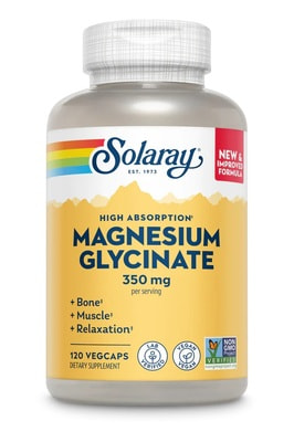 Solaray Magnesium Glycinate 350mg Enhanced Absorption 120caps