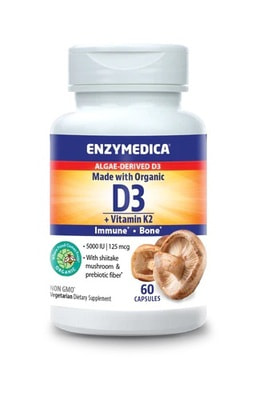 ENZYMEDICA Organic Vitamin D3+K2 60 cap