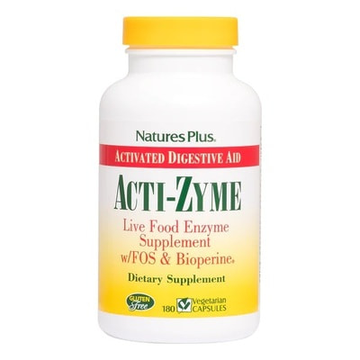 Natures Plus Acti-Zyme Plant Enzymes, Probiotics & Bioperine 180 vcaps ()