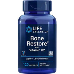 Life Extension Bone Restore with Vitamin K2 120 caps
