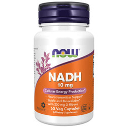 NOW NADH 10MG WITH 200MG RIBOSE 60 VCAPS