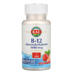 KAL B-12 Adenosyl ActivMelt Strawberry 1000mcg 90 loz